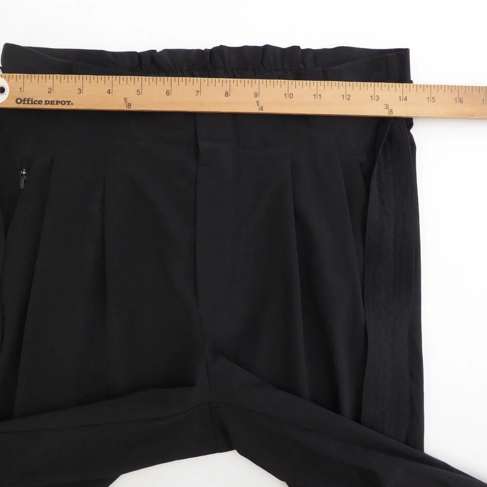 Athleta Women Skyline Pant II Black High Rise Paperbag Waist Tapered Leg 4 - Picture 6 of 11